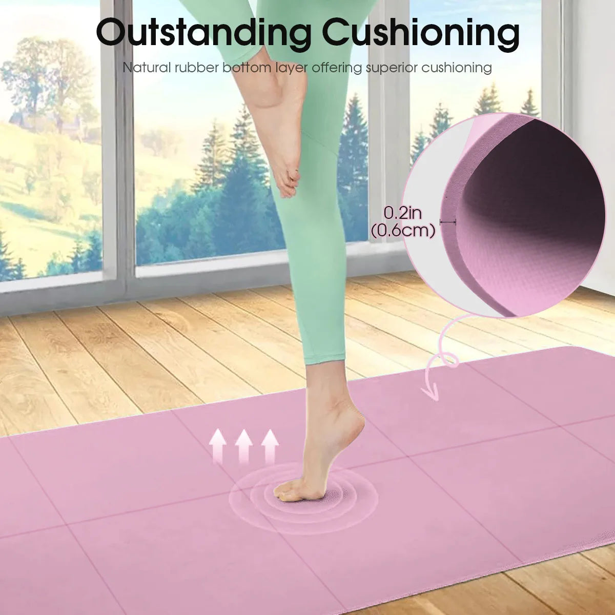 Esterilla de yoga y fitness antideslizante