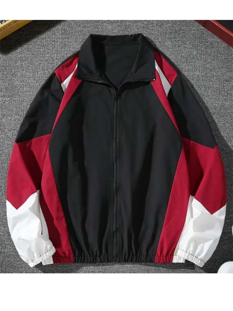 Chaqueta ligera cortavientos bicolor para hombre