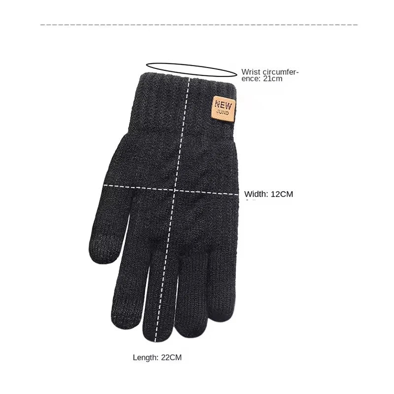 Guantes de punto táctiles con forro