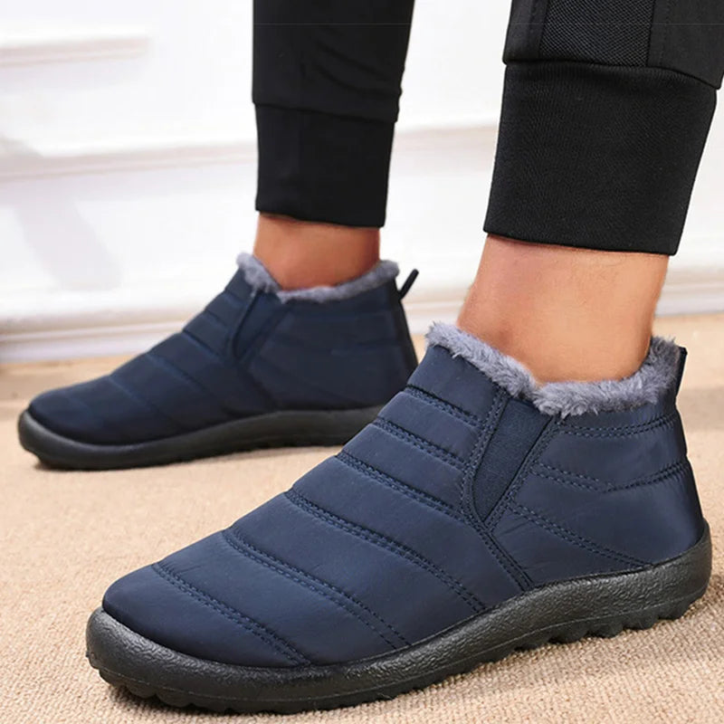 Botines sin cordones de invierno para hombre