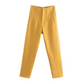 Pantalón de tiro alto básico en colores