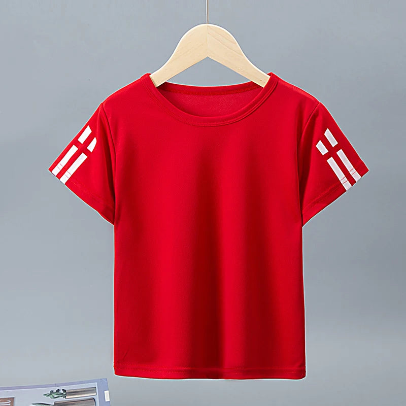 Camisetas deportivas infantiles de secado rápido (1 o 4 uds)