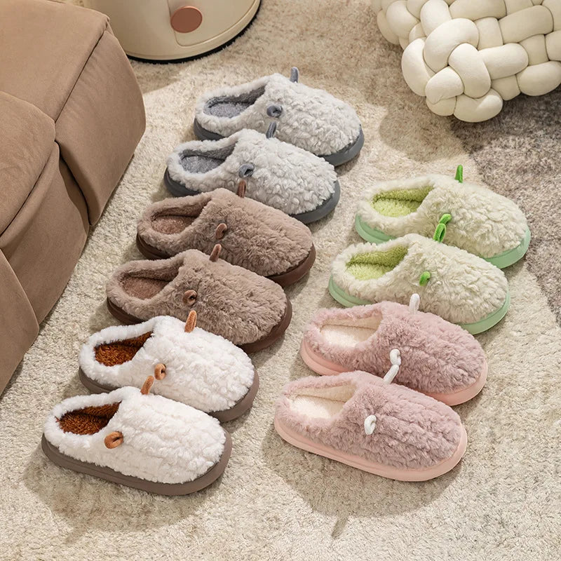 Zapatillas de casa mullidas con forro polar