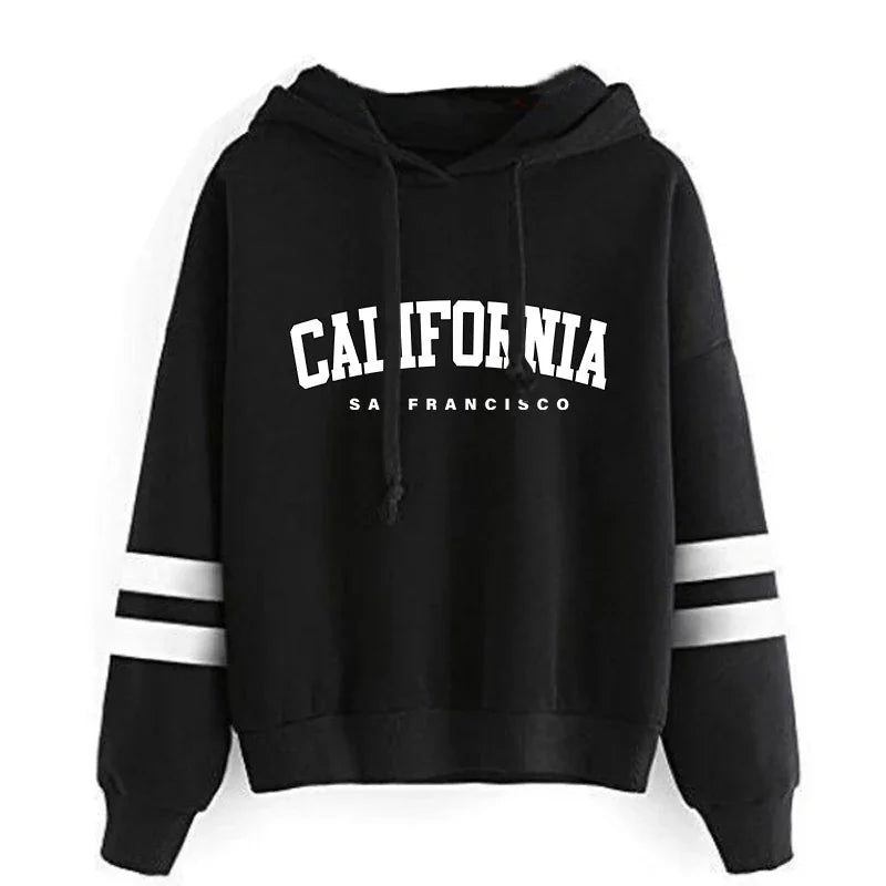 Chándal California con capucha y pantalón con raya
