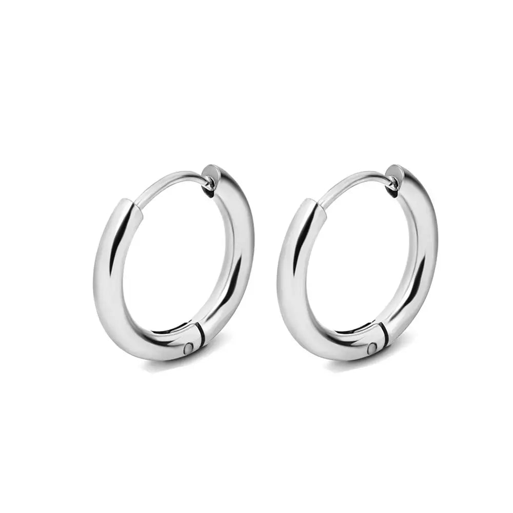 Pendientes de aro de acero inoxidable