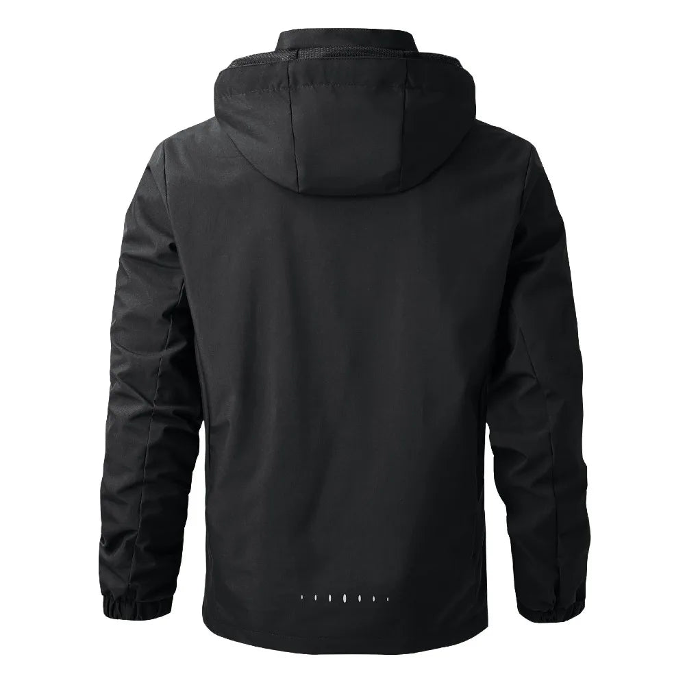 Chaqueta impermeable ligera con capucha para hombre