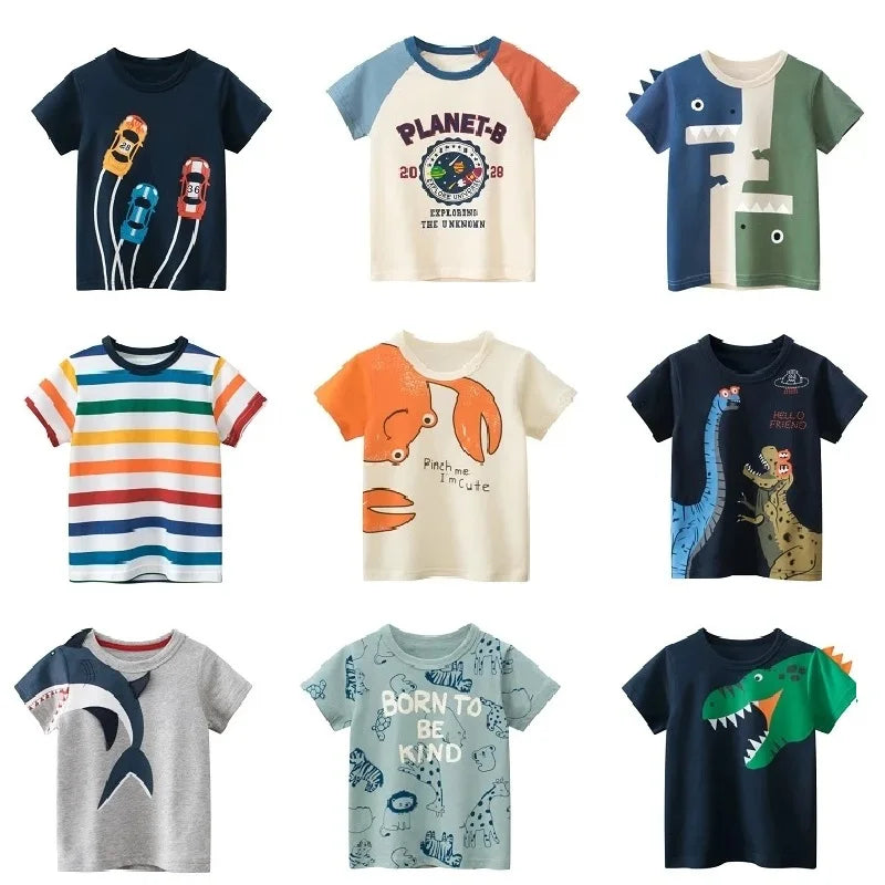 Camiseta infantil de manga corta de algodón