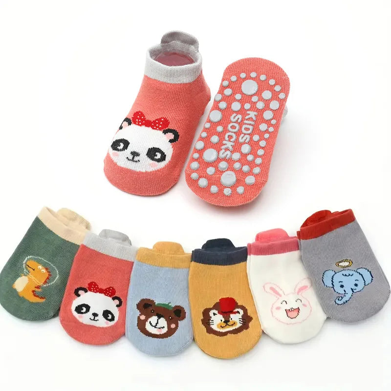 Pack de 6 pares de calcetines infantiles antideslizantes