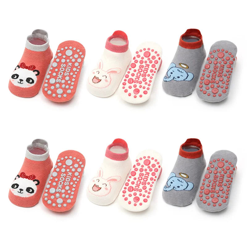 Pack de 6 pares de calcetines infantiles antideslizantes