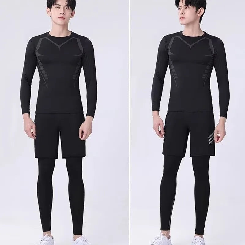 Camiseta de compresión deportiva para hombre