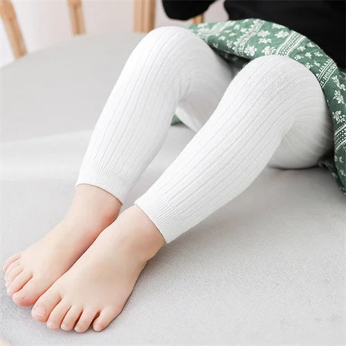 Leggings de punto lisos para niña