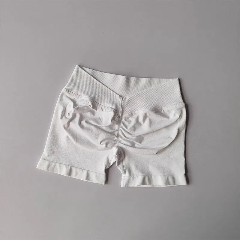 Pantalón corto deportivo de cintura alta con efecto realce