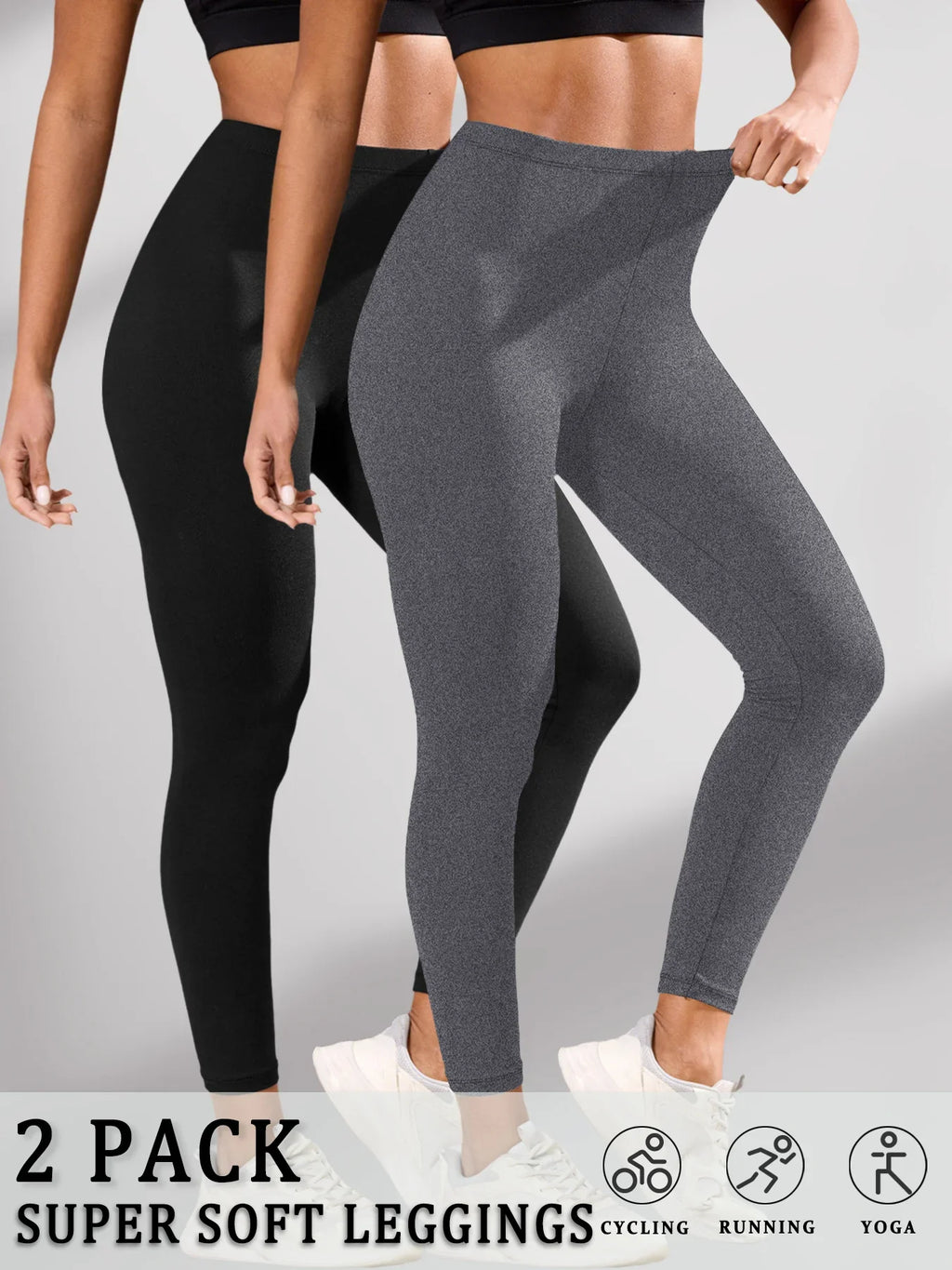 Pack de 2 leggings súper suaves para mujer