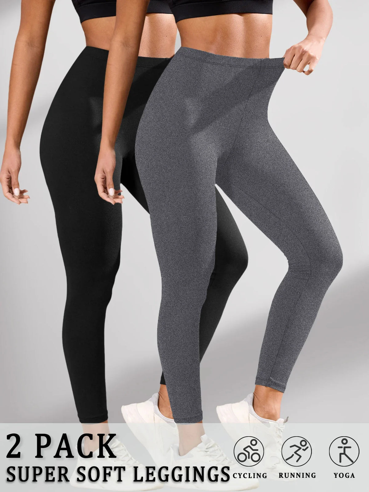Pack de 2 leggings súper suaves para mujer