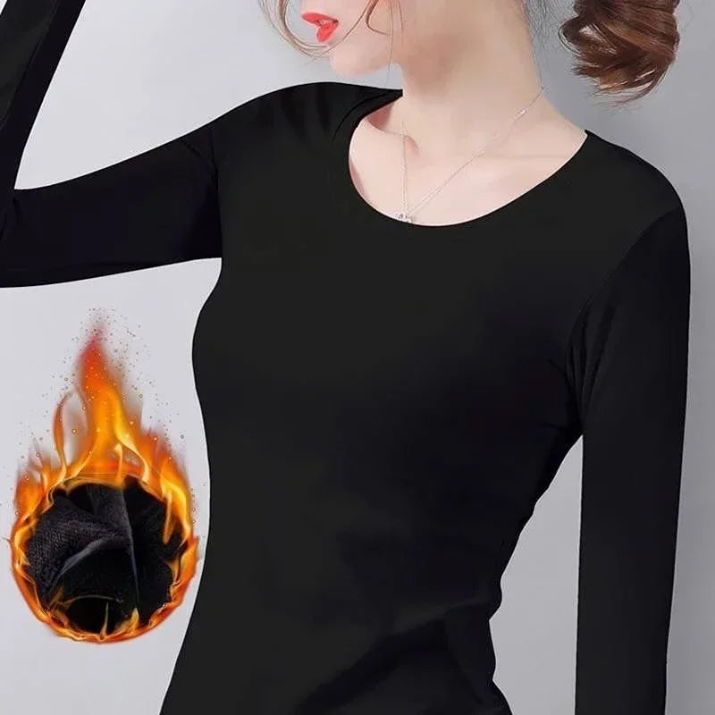 Camiseta térmica de manga larga con interior afelpado
