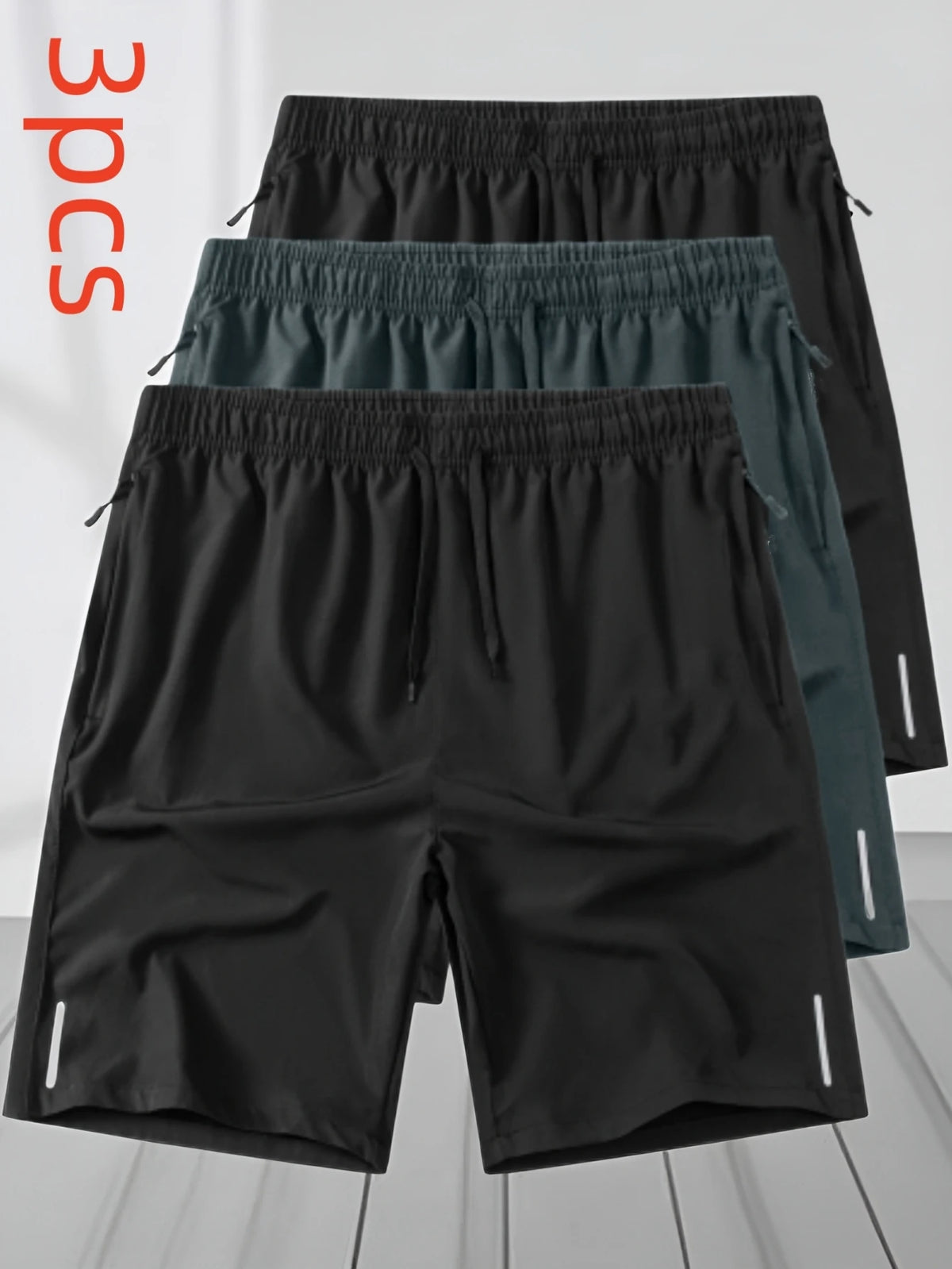Pack de 3 pantalones cortos deportivos para hombre