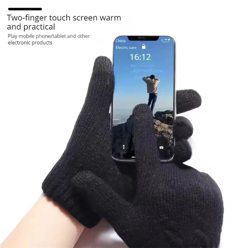 Guantes de punto táctiles con forro