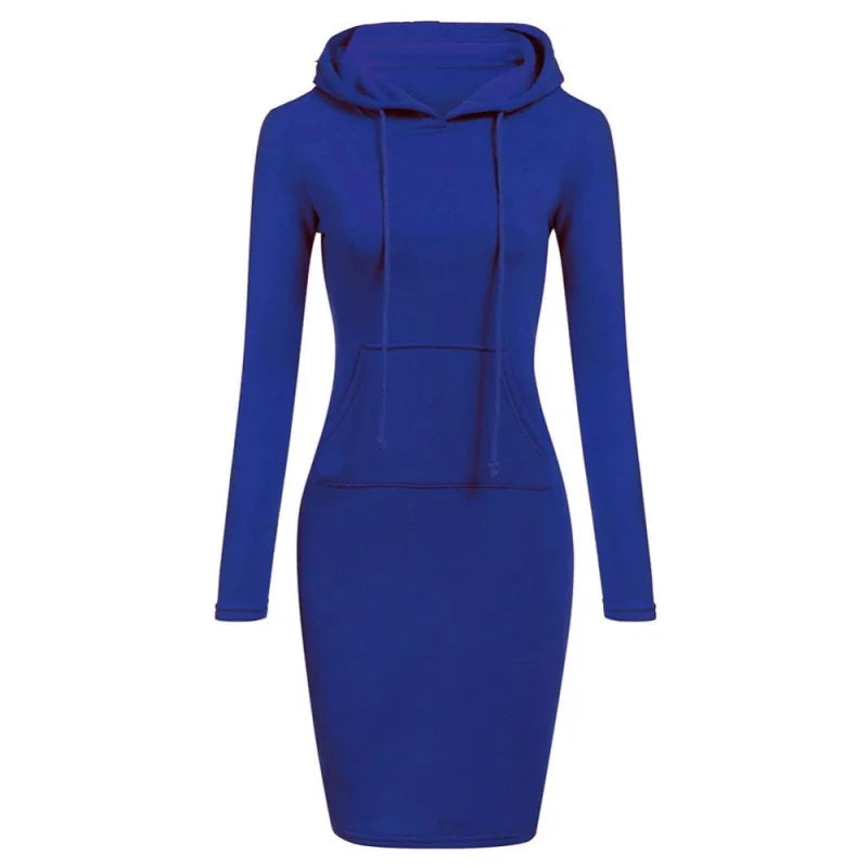 Vestido sudadera con capucha de manga larga