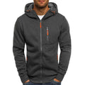 Sudadera con capucha y detalle de cremallera para hombre