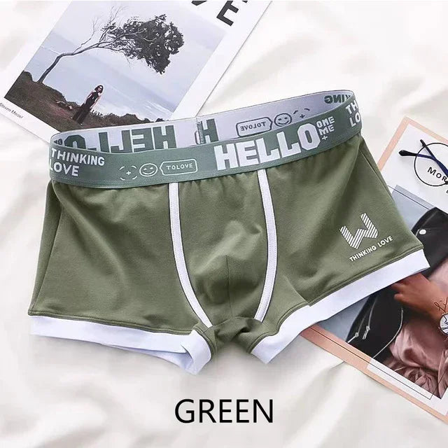 Calzoncillo bóxer de algodón para hombre