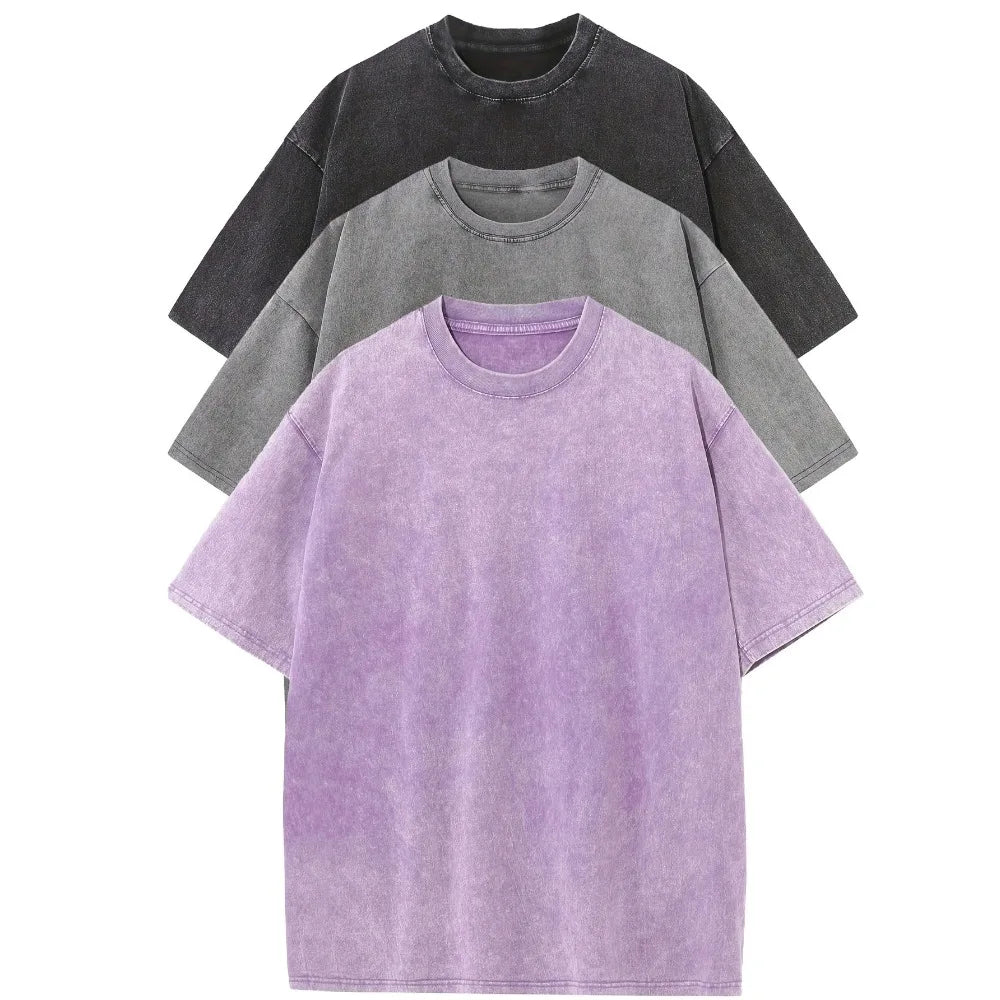 Pack de 3 camisetas holgadas 100 % algodón para hombre