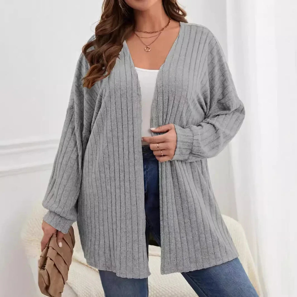Cárdigan holgado de punto para mujer (1XL a 5XL)