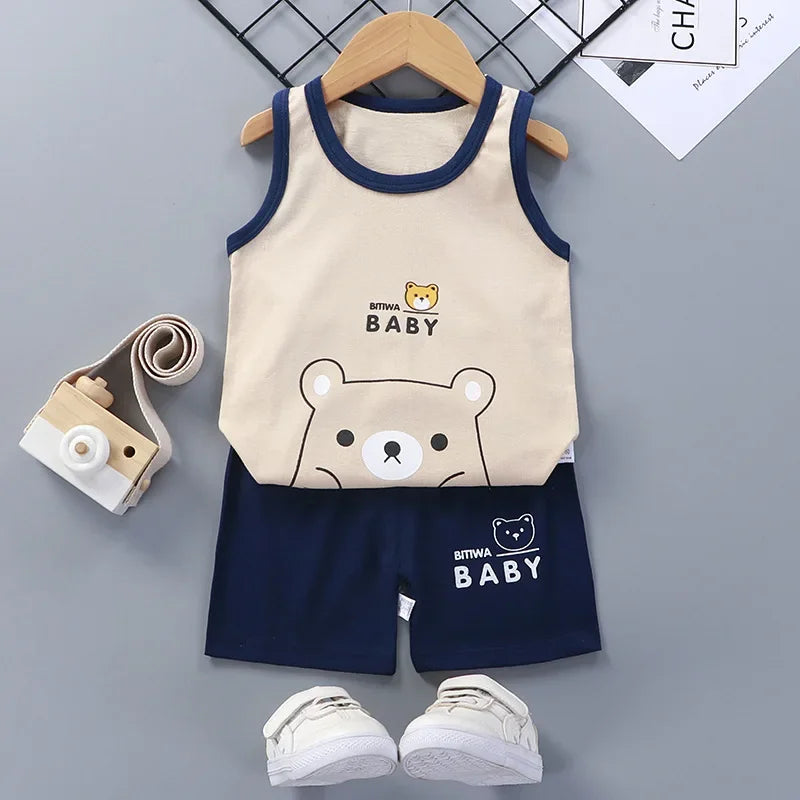 Conjunto infantil de camiseta de tirantes y short