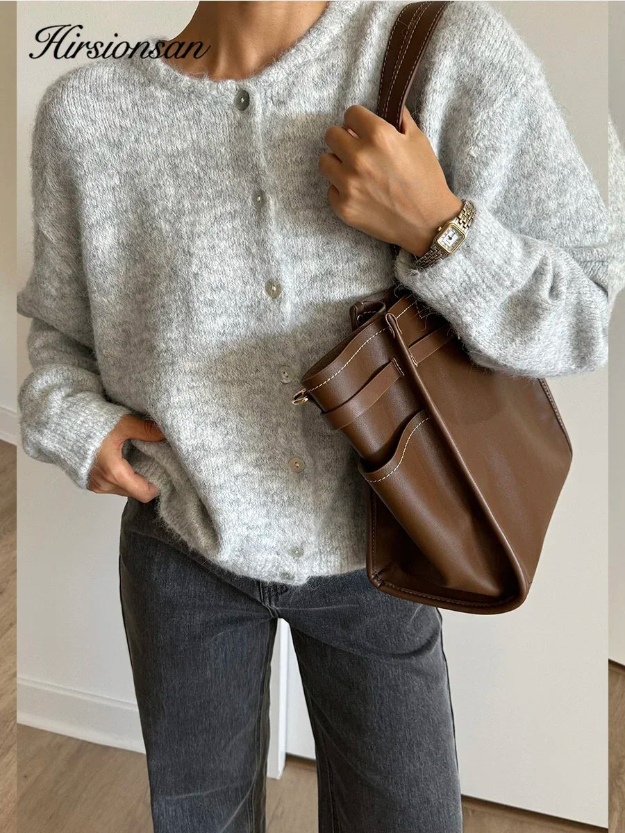Cárdigan elegante de punto con botones