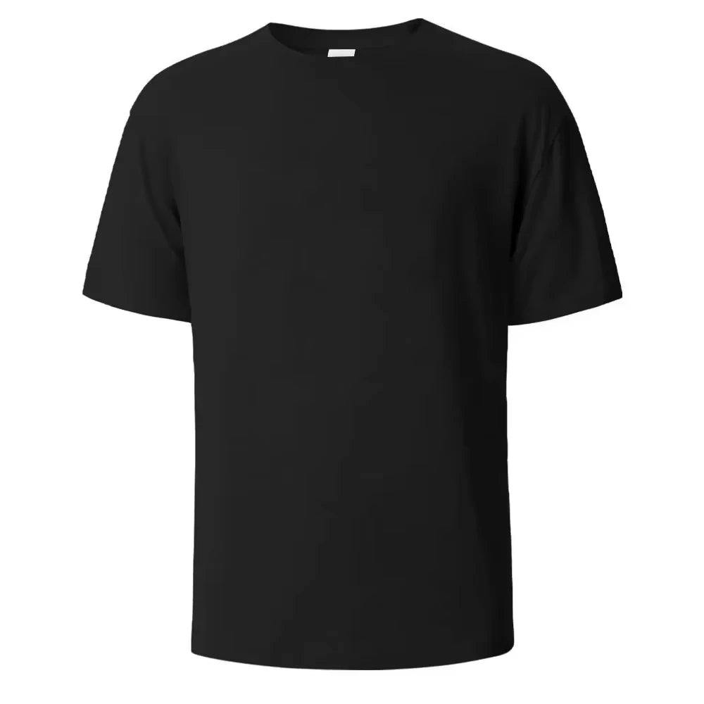 Camiseta blanca de algodón grueso para hombre