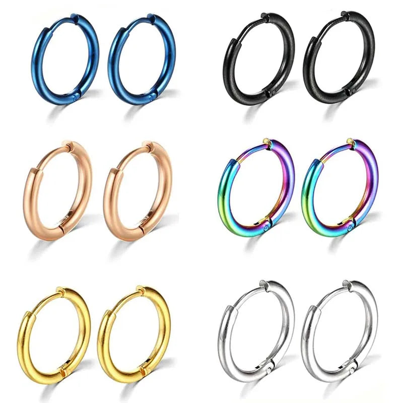 Pendientes de aro de acero inoxidable