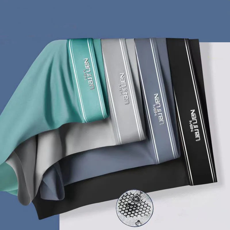 Pack de 4 calzoncillos bóxer de seda fría para hombre