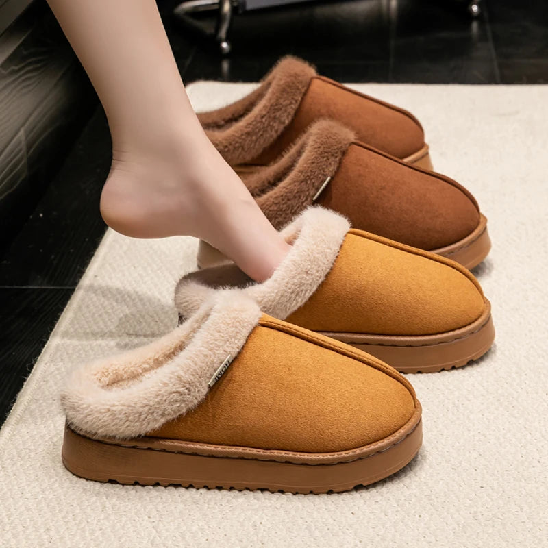 Zapatillas de casa con suela gruesa para mujer