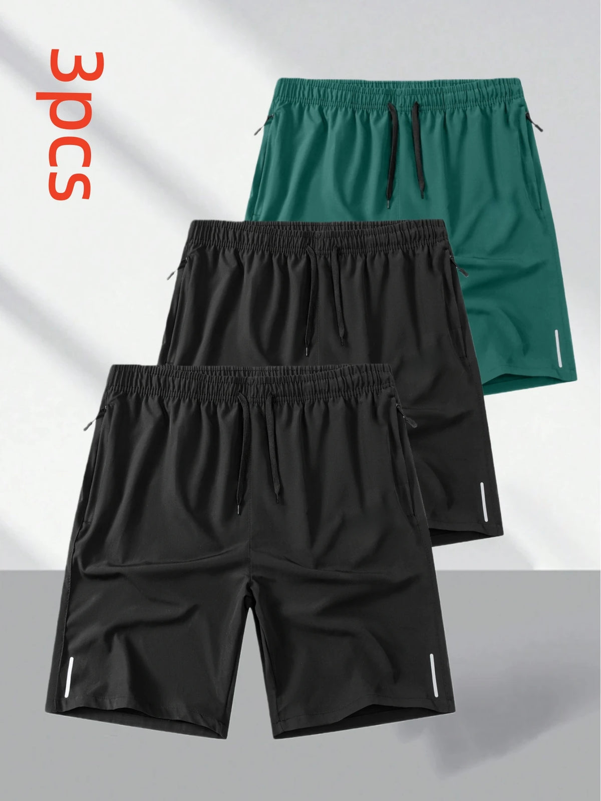 Pack de 3 pantalones cortos deportivos para hombre