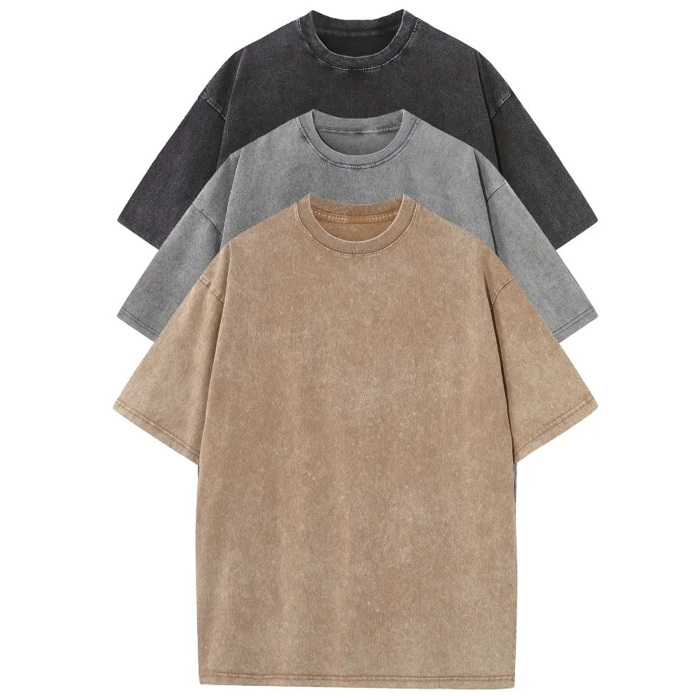 Pack de 3 camisetas holgadas 100 % algodón para hombre