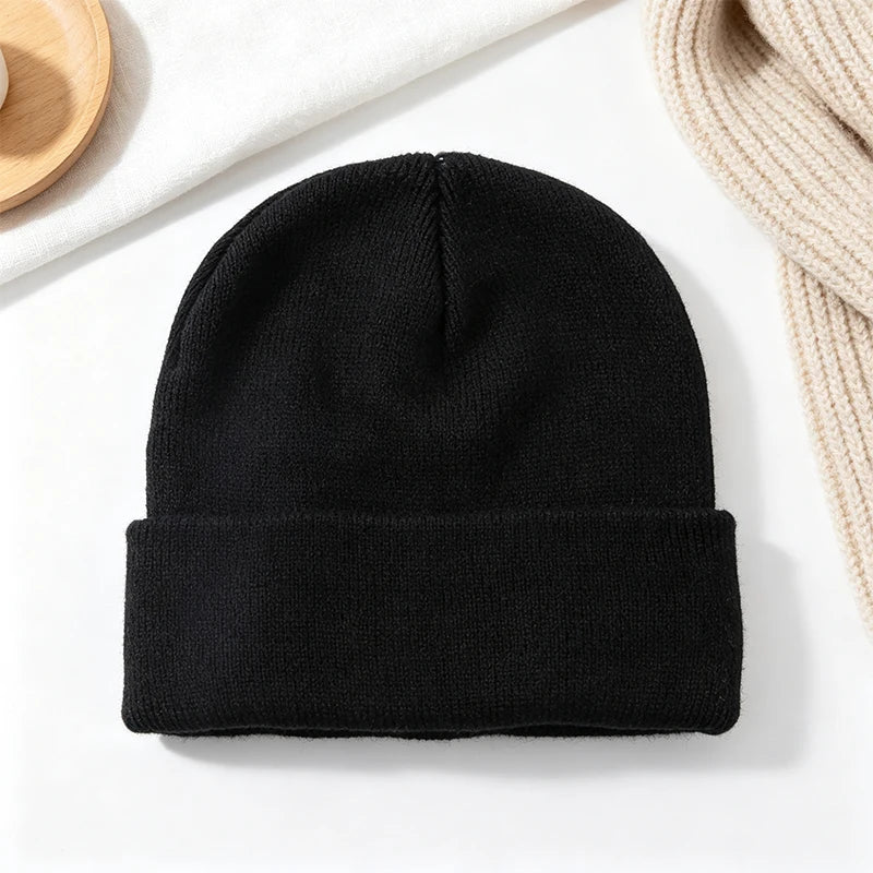 Gorro de lana con vuelta unisex