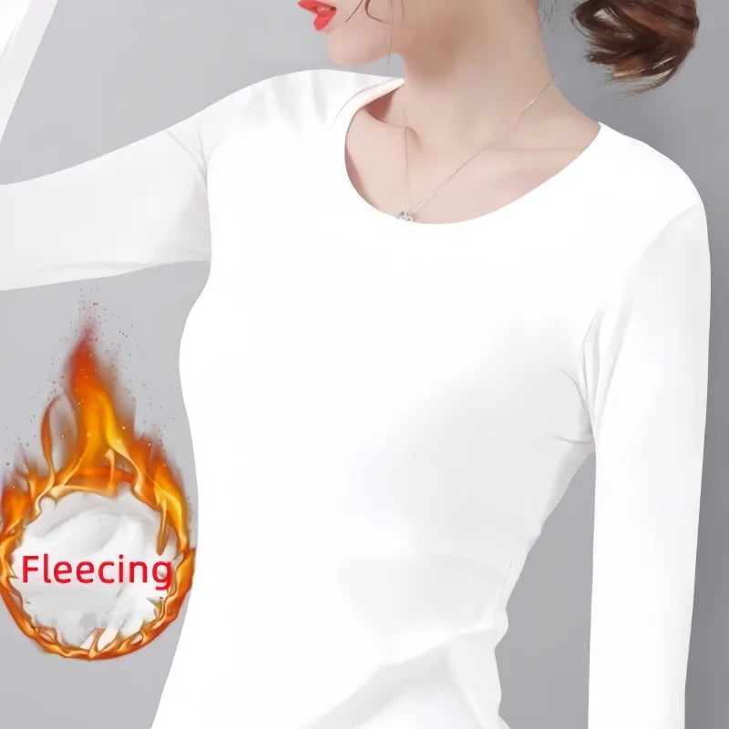 Camiseta térmica de manga larga con interior afelpado
