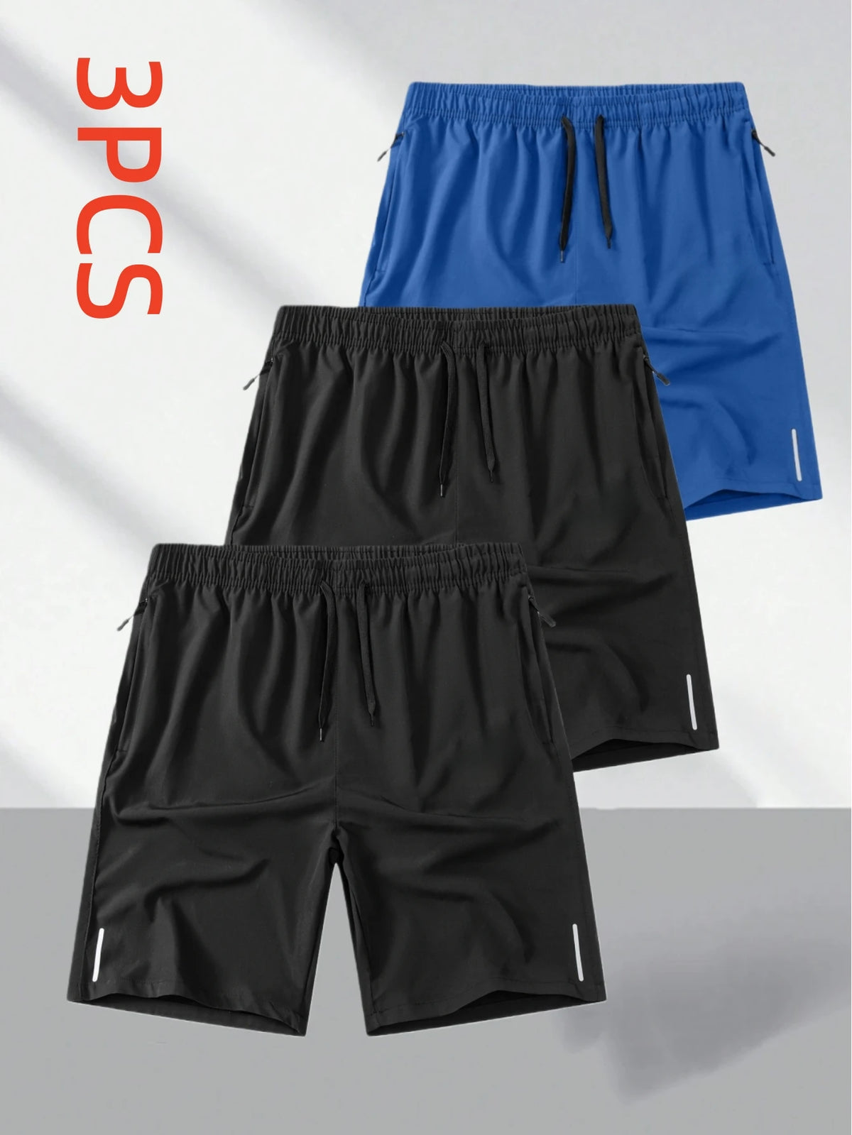Pack de 3 pantalones cortos deportivos para hombre