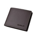 Cartera fina plegable de piel sintética para hombre