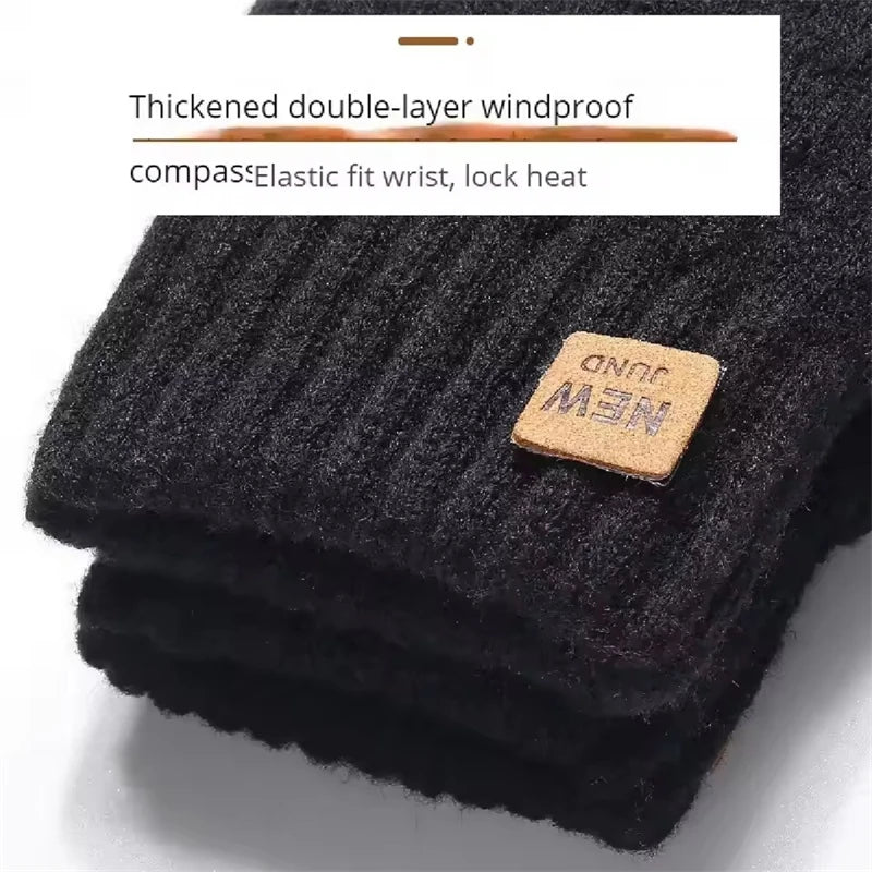 Guantes de punto táctiles con forro