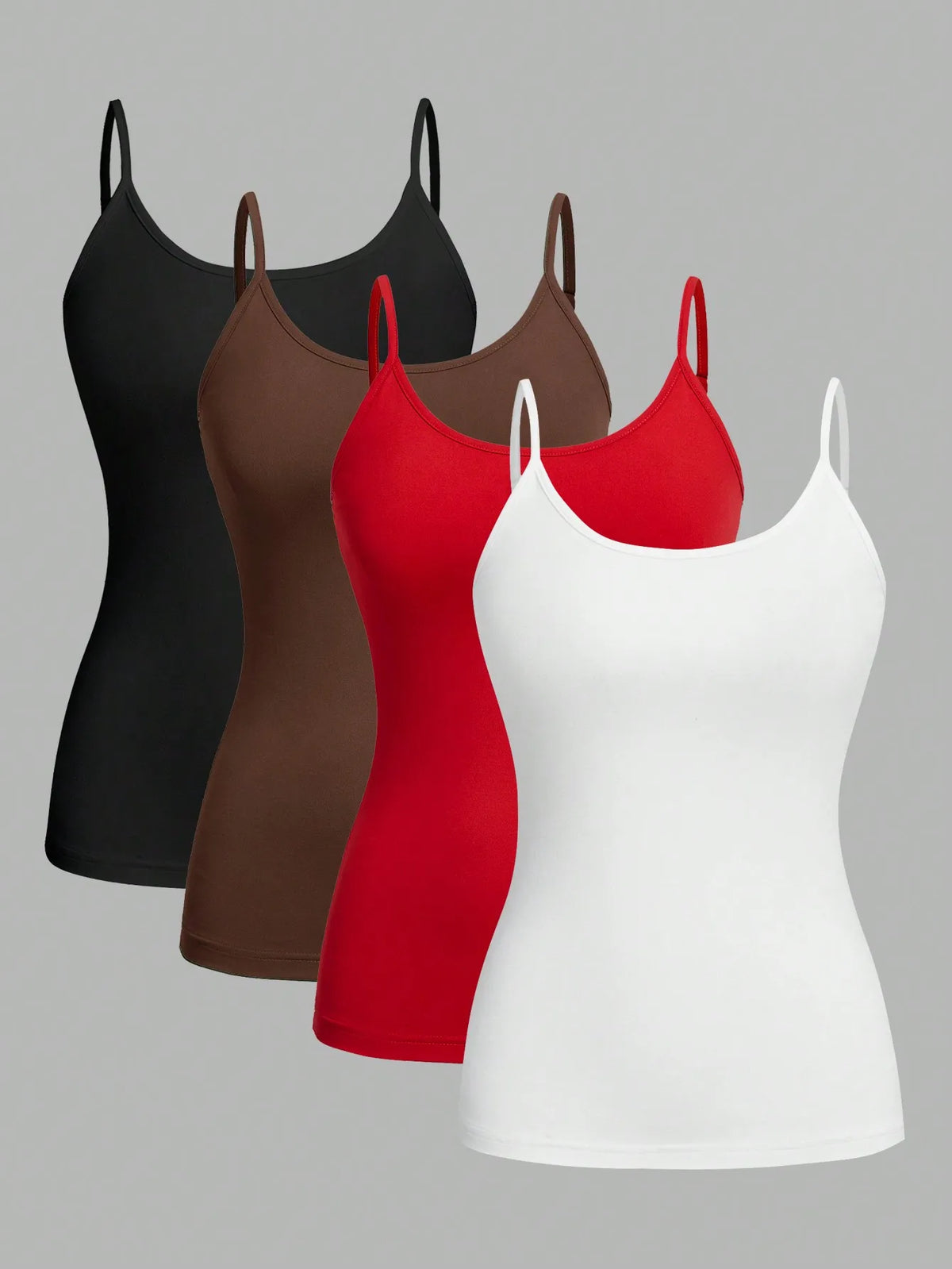 Pack de 4 camisetas de tirantes para mujer