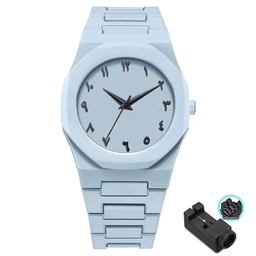 Reloj de cuarzo minimalista de esfera grande para hombre