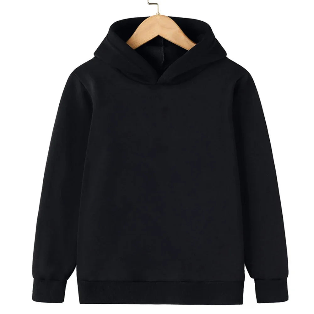 Sudadera infantil con capucha lisa