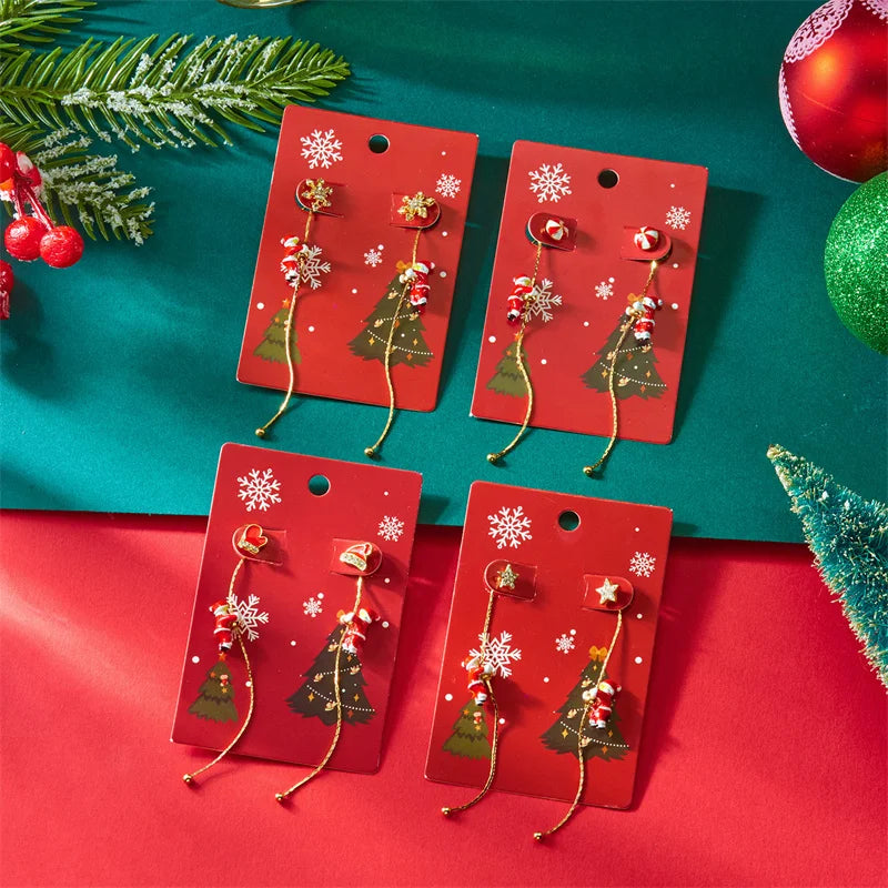 Pendientes navideños de Papá Noel