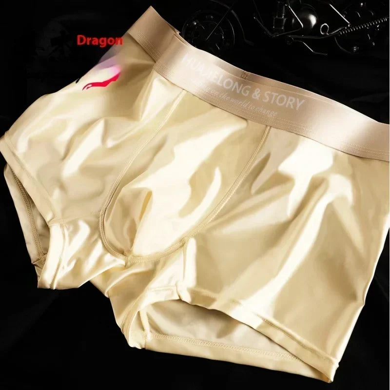 Calzoncillos bóxer de seda fría para hombre (1 o 3 uds)