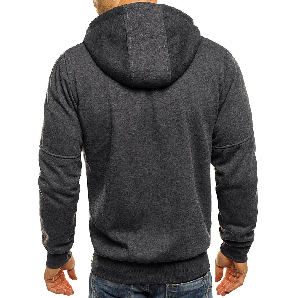 Sudadera con capucha y detalle de cremallera para hombre