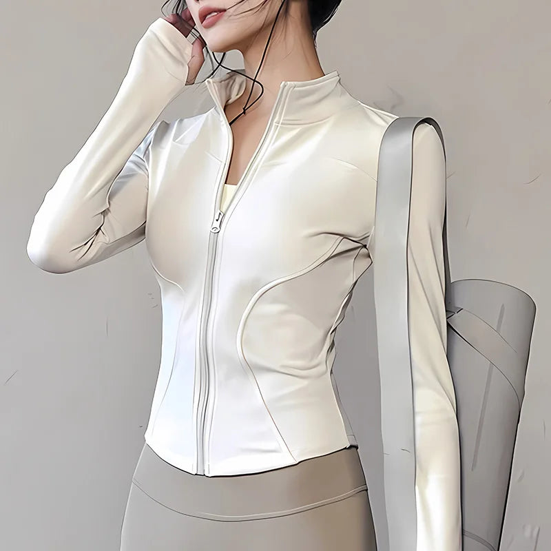 Chaqueta deportiva de secado rápido para pilates