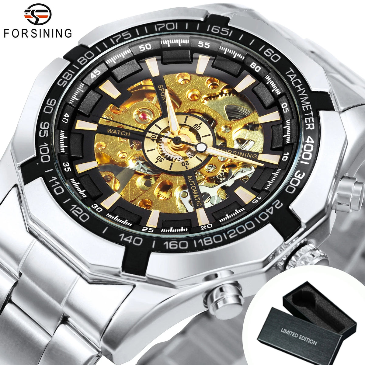 Reloj mecánico WINNER esqueleto clásico
