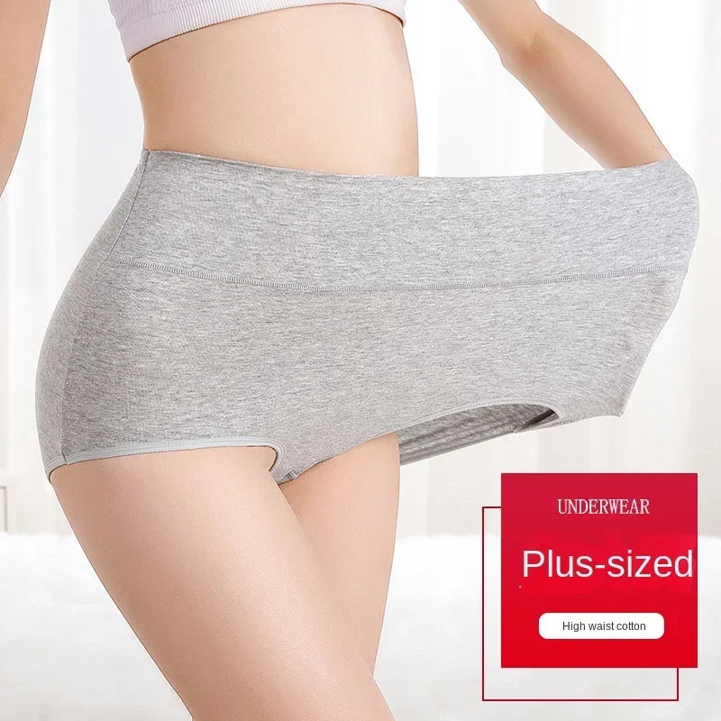 Pack de 4 bragas de cintura alta de algodón