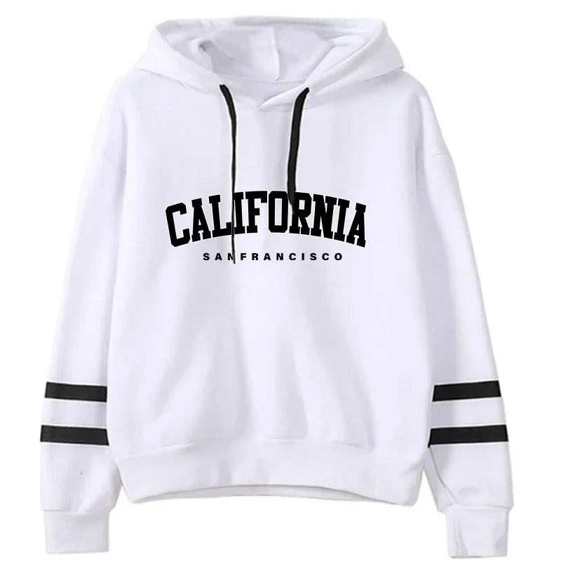 Chándal California con capucha y pantalón con raya