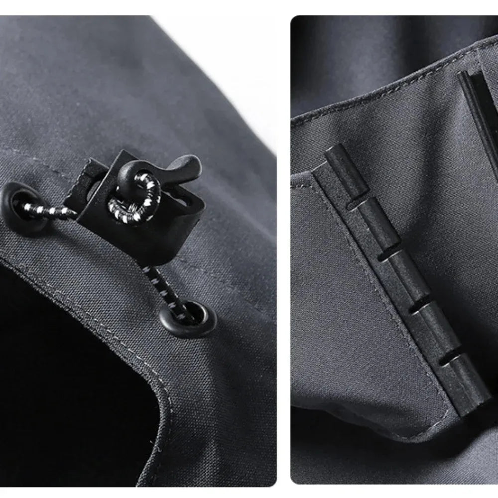 Chaqueta impermeable ligera con capucha para hombre